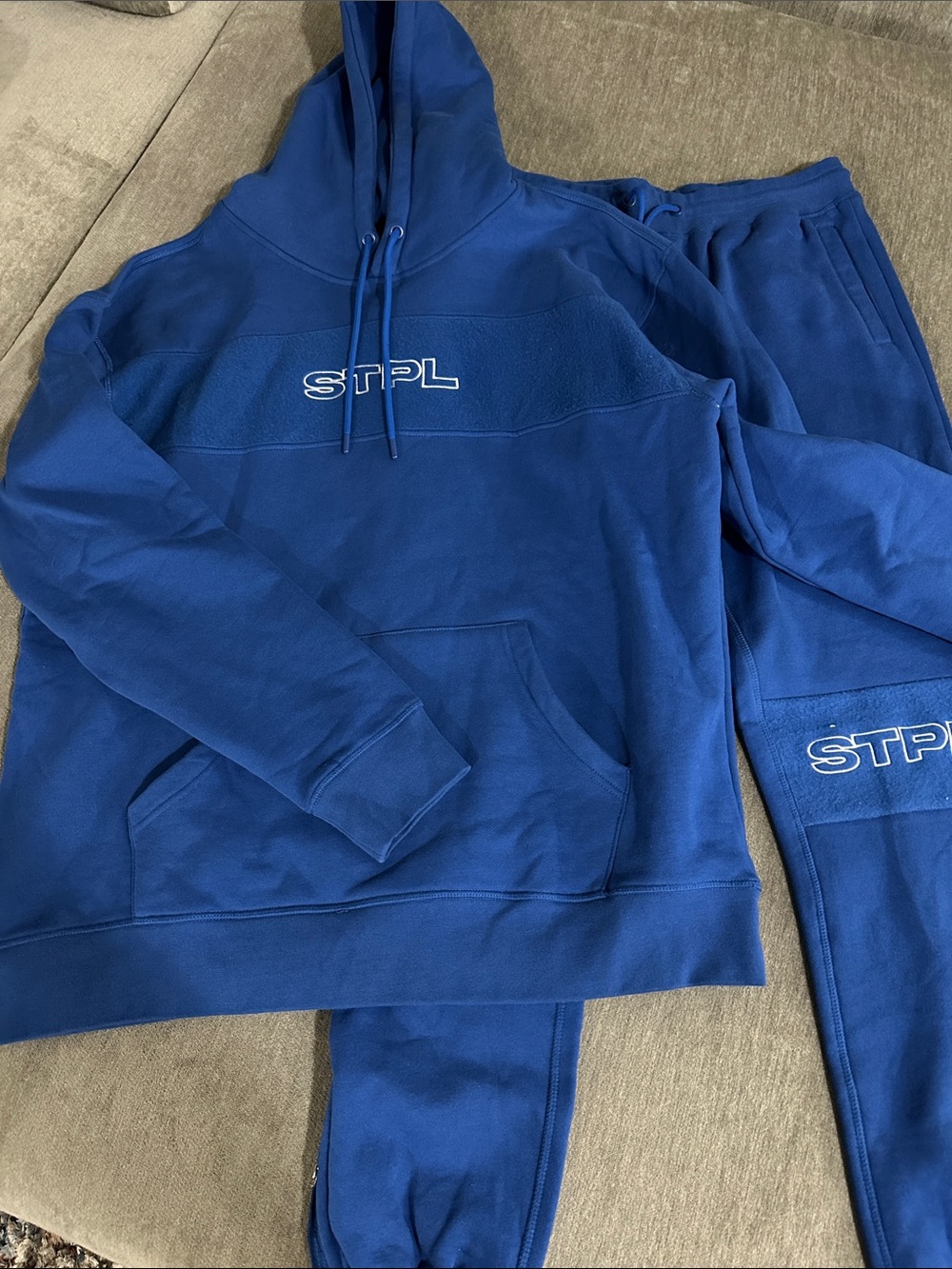 Staple Royal Blue Hooded Sweatshirt & Joggers Set